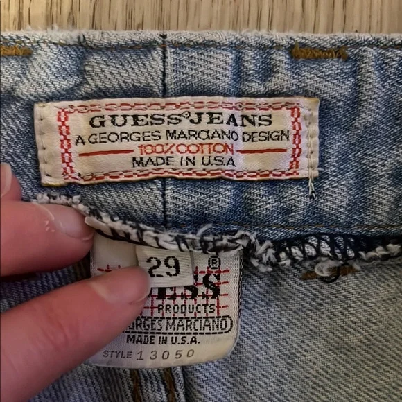 Y2K Guess Vintage Size 29 Classic Blue Denim Jeans - Picture 5 of 10